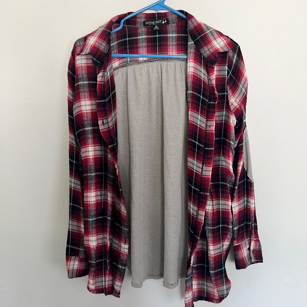 Living Doll Button Up Flannel very lightweight